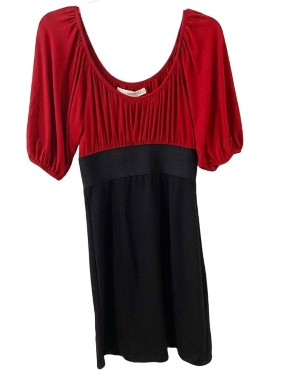 Studio M Color Block High Waist Peasant Top Dress Scoop Neck And Back Size Small